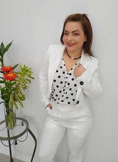 Blazer Feminino Alfaiataria Cropped Maria Luiza - 23106 - CLOSET CHANA - roupas femininas estilosas, 