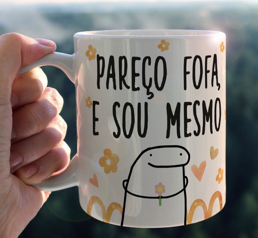 Caneca Personalizada Meme Flork - Amor da Minha Vida - Caneca