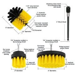 Kit de escova de broca elétrica todos os fins limpeza de pneus automóveis ferramentas cozinha do banheiro superfície redonda escova de limpeza de plástico - comprar online