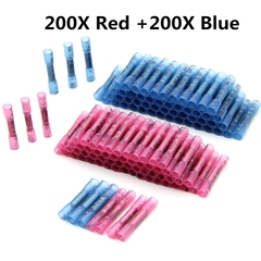 500/400/300/200/150/100X Red+Blue Waterproof Heat Shrink Butt Connectors Electrical Wire Splice Cable Crimp Terminals Connector na internet