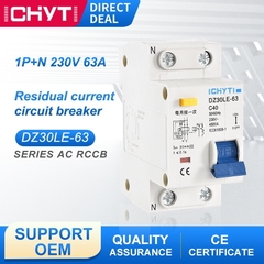 Disjuntor atual residual dz30le 230v 1p + n com sobre o dispositivo de proteção do escapamento da corrente e do curto-circuito rcd rcbo rccb