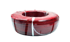 Ul2468 2 pinos fios elétricos estanhados cabos de cobre vermelho preto na internet