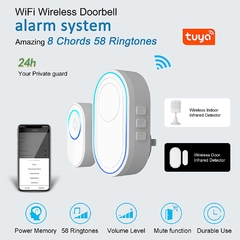 Tuya Smart Outdoor Wireless Doorbell Call Intercom for Apartments Wifi Door Bell Ring Alarm for Home Security With 58 Ringtones - Americanas Construções - O shopping da sua Obra 