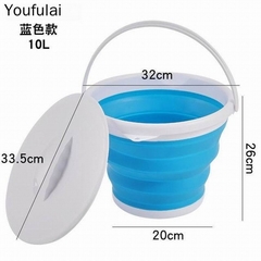 YJ 10L 5L Detachable Washing Machine Portable Bucket Retractable Plastic Household Thicken Travel Outdoor Car Washing Bucket - comprar online
