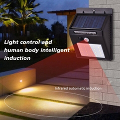 Imagem do À prova dwaterproof água 20/30/100/150 led noite solar led lâmpada de luz pir sensor sensor de movimento
