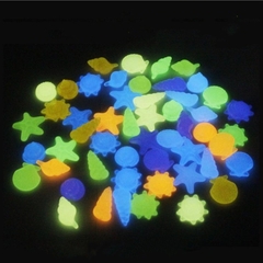 300 pçs decoração do jardim seixos luminosos pedras brilho no escuro - comprar online
