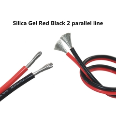 Fio de silicone de alta temperatura, fio paralelo vermelho-preto