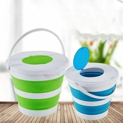 YJ 10L 5L Detachable Washing Machine Portable Bucket Retractable Plastic Household Thicken Travel Outdoor Car Washing Bucket