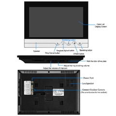 Sistema de vídeo porteiro vídeo porteiro com 9 "tela colorida na internet