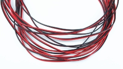 Ul2468 2 pinos fios elétricos estanhados cabos de cobre vermelho preto