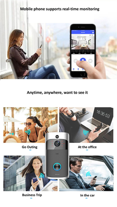 Campainha Smart WiFi Video Doorbell Camera Wireless - comprar online