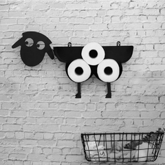 Cão de ferro ovelhas forma rolo suporte papel - comprar online