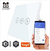 Imagem do Free Shipping EU Standard 1 2 3 Gang 1 Way Wall Light Controler Home Automation Touch Switch Not Wif Remote Switch Glass Panel