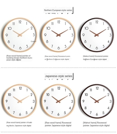 Relógio de parede em madeira estilo nórdico na internet