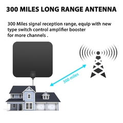 Antenna 3600 Miles High Booster Signal Capture For TV - Americanas Construções - O shopping da sua Obra 