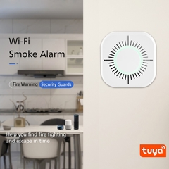 Tuya wifi detectores de fumaça proteção contra incêndio casa inteligente na internet