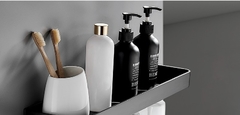 Prateleira de cozinha, de alumínio, quadrada, prateleira de shampoo, para cosméticos. - loja online