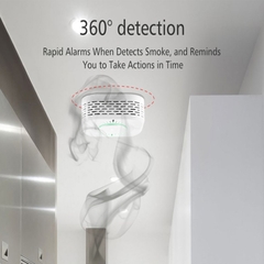Imagem do Tuya wifi detectores de fumaça proteção contra incêndio casa inteligente