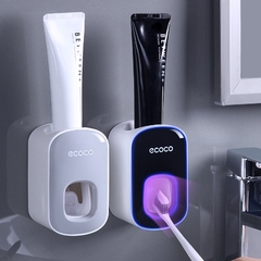 1 pçs wall-mounted removíveis dispensador de pasta de dentes automática - loja online