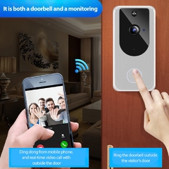 Campainha casa inteligente com 720p hd câmera de segurança - comprar online