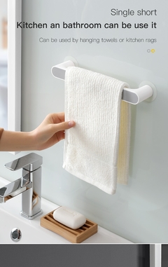 Imagem do Auto-adesivo suporte de toalha rack fixado na parede