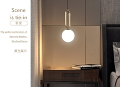 Luminária moderna luminária suspensa com bola de vidro - loja online