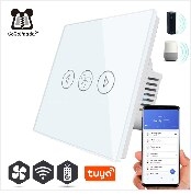 Free Shipping EU Standard 1 2 3 Gang 1 Way Wall Light Controler Home Automation Touch Switch Not Wif Remote Switch Glass Panel