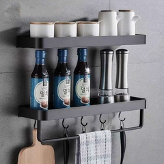 Imagem do Prateleira de cozinha, de alumínio, quadrada, prateleira de shampoo, para cosméticos.