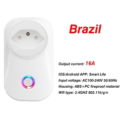 Brasil Ue tomada inteligente wi fi tomada medidor de energia 10a/16a função de temporização - loja online