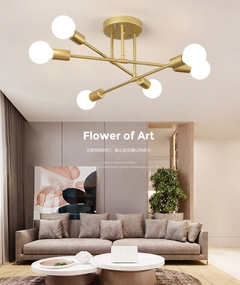 Iluminação criativa moderna quente e romântico quarto dourado - comprar online