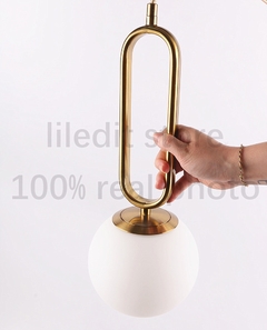 Luminária moderna luminária suspensa com bola de vidro - comprar online