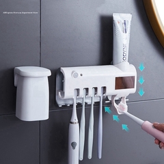 escova Suporte de escova de dentes inteligente uv desinfecção solar + usb carregamento automático - comprar online