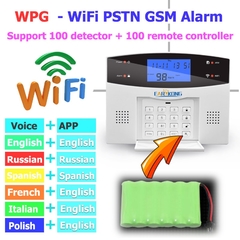 Wifi gsm pstn sistema de alarme com fio sem fio detector alarme - comprar online