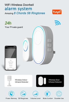 Tuya Smart Outdoor Wireless Doorbell Call Intercom for Apartments Wifi Door Bell Ring Alarm for Home Security With 58 Ringtones na internet