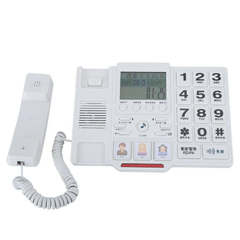 Doméstico fixo telefone fixo equipamentos anel ajustável volume branco - comprar online