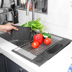 Multifuncional prato de secagem rack pia dreno - comprar online