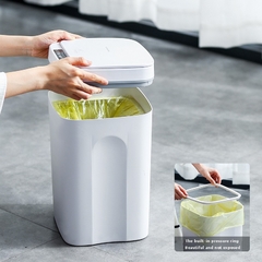 Cesto de lixo para cozinha, com sensor automático, inteligente, armazenamento em papel, led
