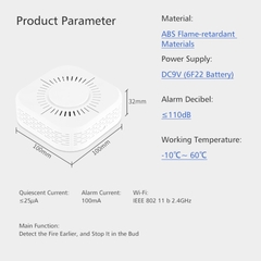 Tuya wifi detectores de fumaça proteção contra incêndio casa inteligente - comprar online