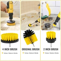 Kit de escova de broca elétrica todos os fins limpeza de pneus automóveis ferramentas cozinha do banheiro superfície redonda escova de limpeza de plástico na internet