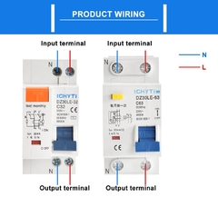 Imagem do Disjuntor atual residual dz30le 230v 1p + n com sobre o dispositivo de proteção do escapamento da corrente e do curto-circuito rcd rcbo rccb