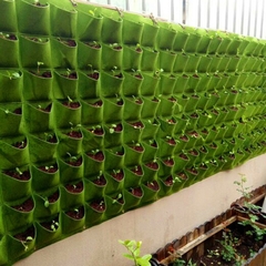18/36/49 bolsos pendurado verde crescer saco plantador vertical jardim vegetal - comprar online