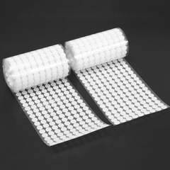 Ganchos de fita adesiva dupla face 1000 pares, argolas adesivas de nylon branco