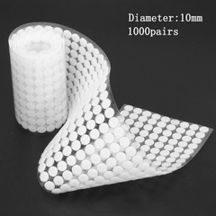 Ganchos de fita adesiva dupla face 1000 pares, argolas adesivas de nylon branco na internet