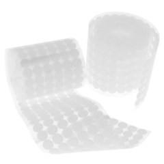 Ganchos de fita adesiva dupla face 1000 pares, argolas adesivas de nylon branco - loja online