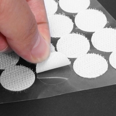 Imagem do Ganchos de fita adesiva dupla face 1000 pares, argolas adesivas de nylon branco