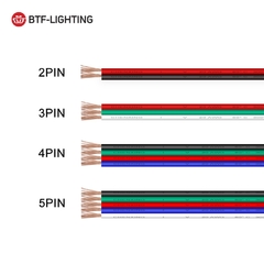 Fios elétricos, 10m, 2 pinos, 3 pinos, 4 pinos, 5 pinos, 22awg, 20awg, 18awg, ws2812b, ws2813 5050, rgbw, conector de cabo flexível de led