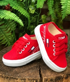 Tênis Tommy Baby Vermelho Cadarço