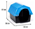 Casinha Para Cachorro Cães Pet Resistente Azul N3 60cm na internet