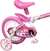 Bicicleta Aro 12 Infantil Com Cestinha e Rodinha Cor Rosa Arco Iris W na internet