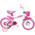 Bicicleta Aro 12 Infantil Com Cestinha e Rodinha Cor Rosa Arco Iris W